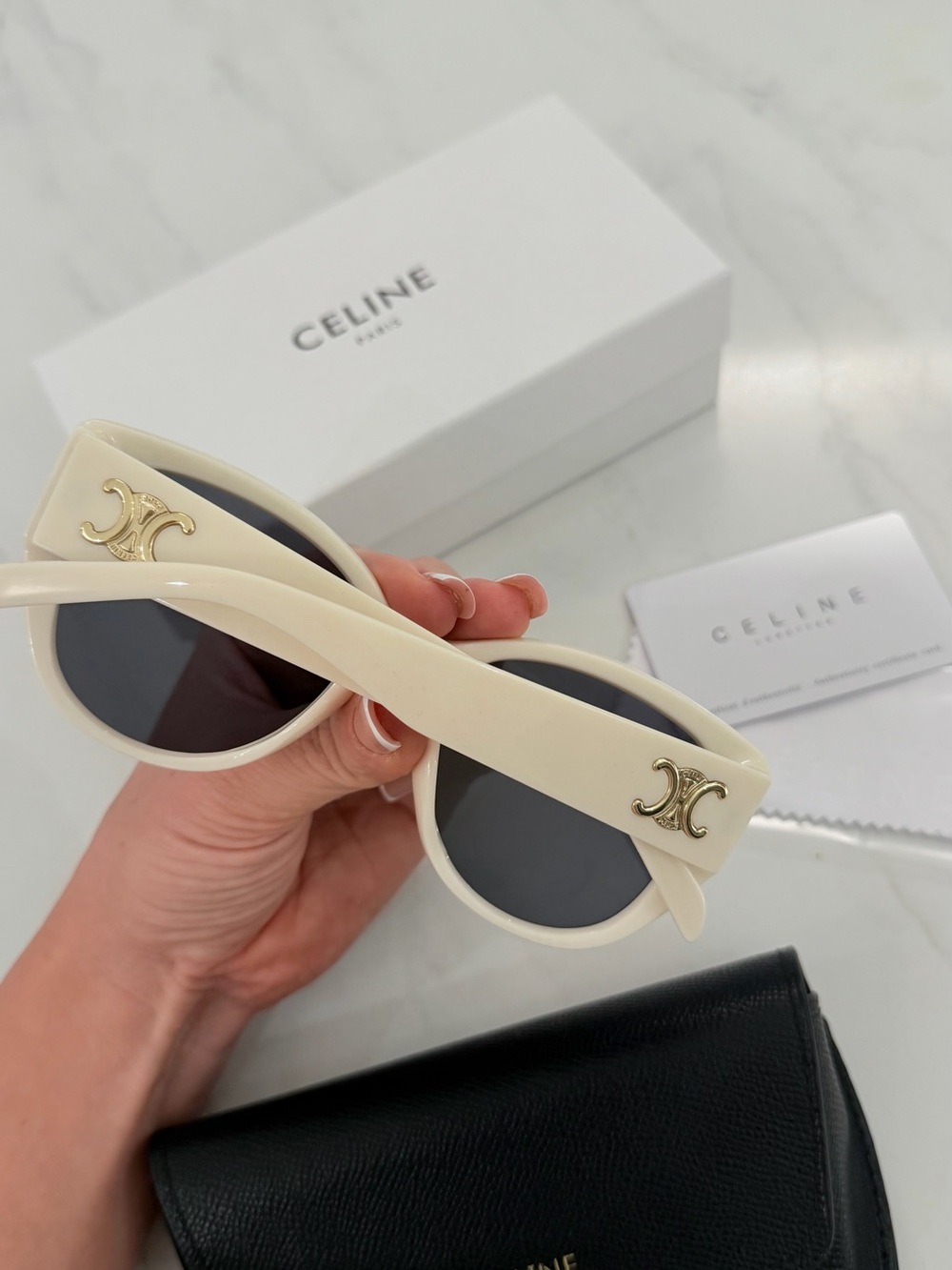 Celine Off White UV400 protection Cat Eye Frame Sunglasses Shades - Picture 10 of 11